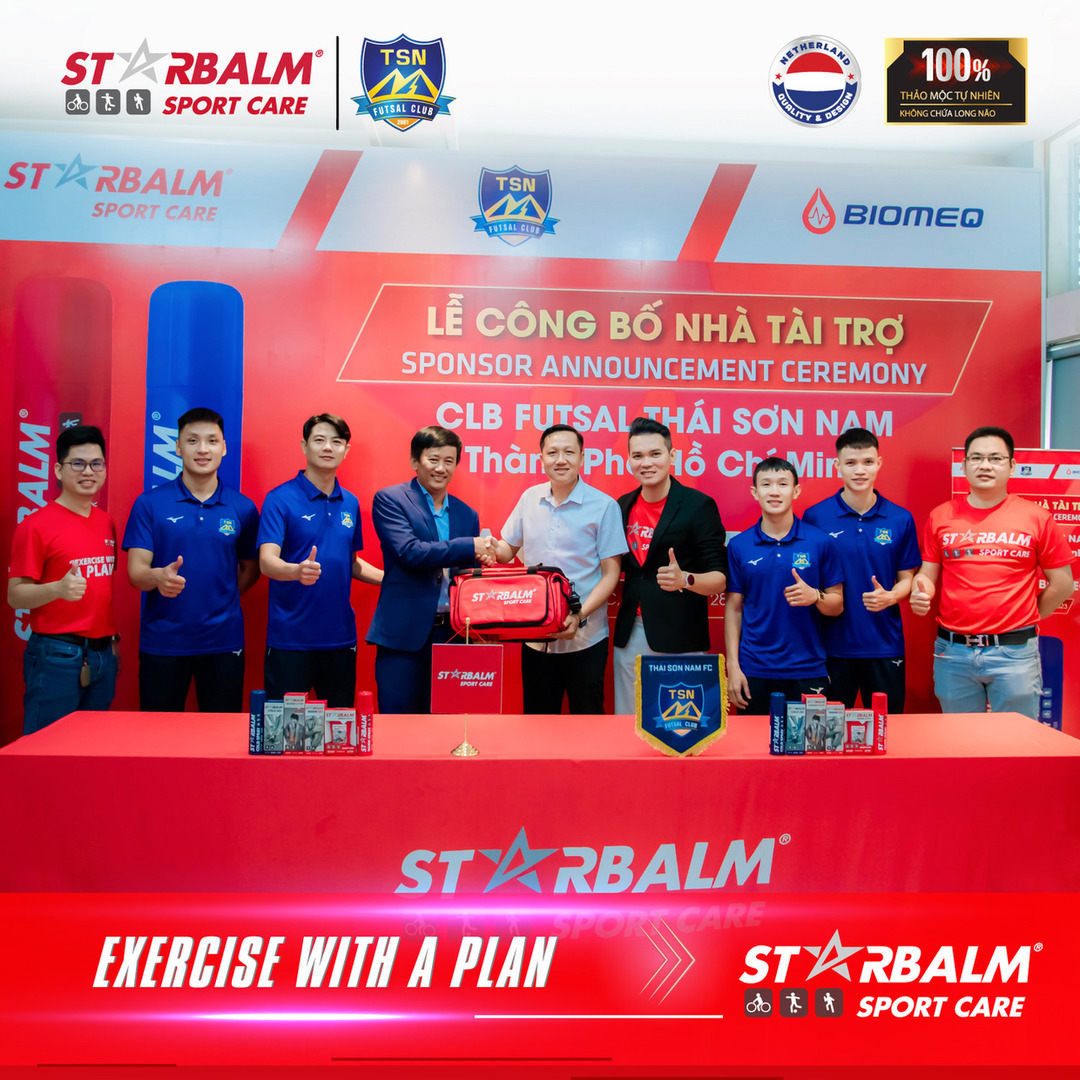 STARBALM “BẮT TAY” CLB FUTSAL THÁI SƠN NAM NÂNG CAO THỂ LỰC CHO CÁC CẦU THỦ