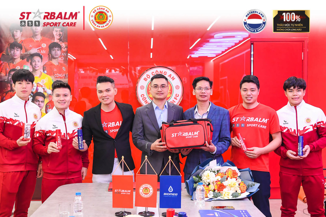CLB BÓNG ĐÁ CÔNG AN HÀ NỘI VÀ GIẢI PHÁP CHĂM SÓC Y TẾ ĐẶC BIỆT TỪ STARBALM